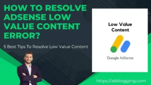a photo of AdSense low value content error